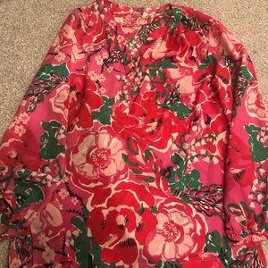 Womens Lilly Pulitzer silk blouse